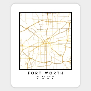 FORT WORTH CITY STREET MAP ART Sticker